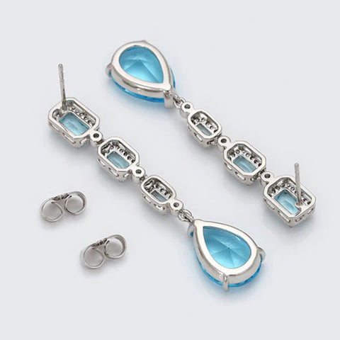 CR Charms Aretes Cascada de Lluvia, Alloy