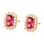 CR Charms Aretes Elegancia Rubí, Alloy