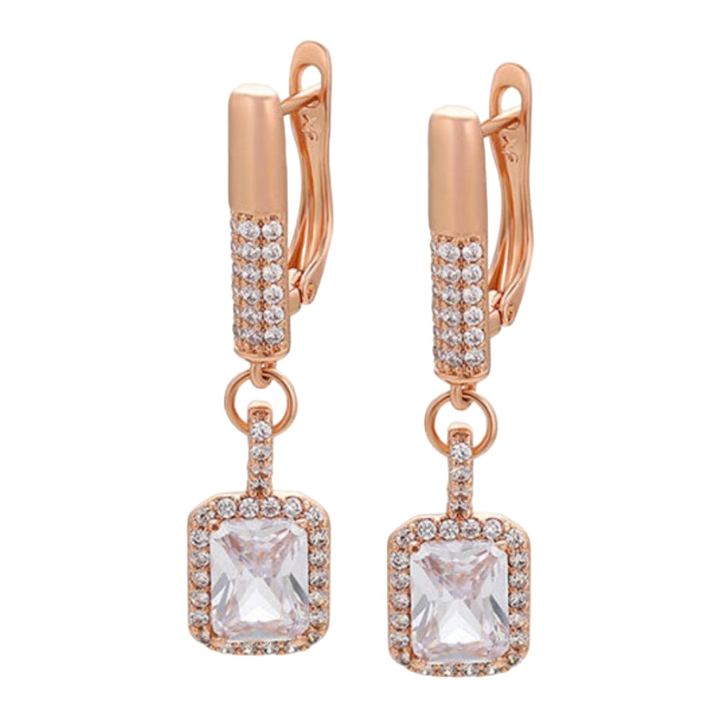 CR Charms Aretes Elegancia Cristalina, Alloy