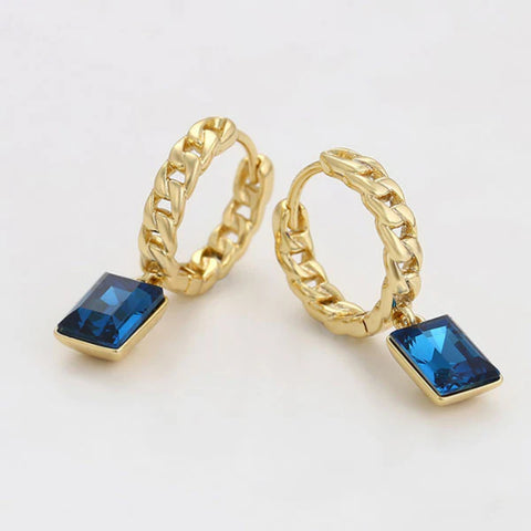 CR Charms Aretes Esencia Azul, Alloy