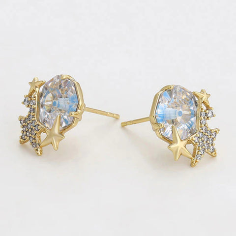 CR Charms Aretes Galaxia Radiante, Alloy