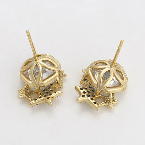 CR Charms Aretes Galaxia Radiante, Alloy