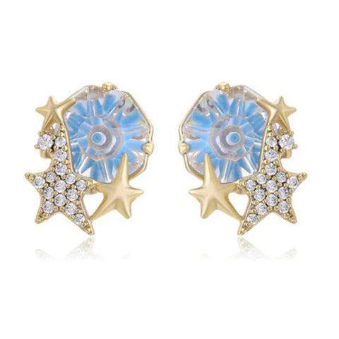 CR Charms Aretes Galaxia Radiante, Alloy