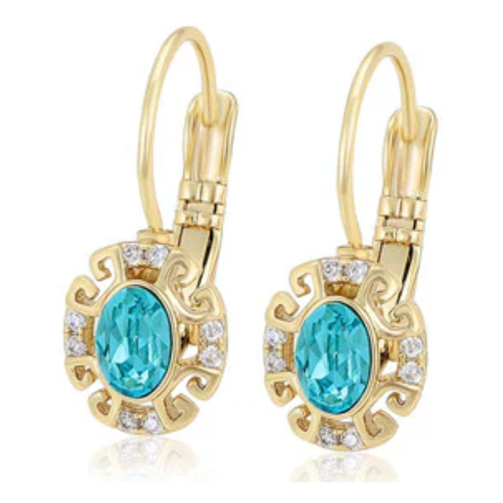 CR Charms Aretes Reflejo Turquesa, Alloy