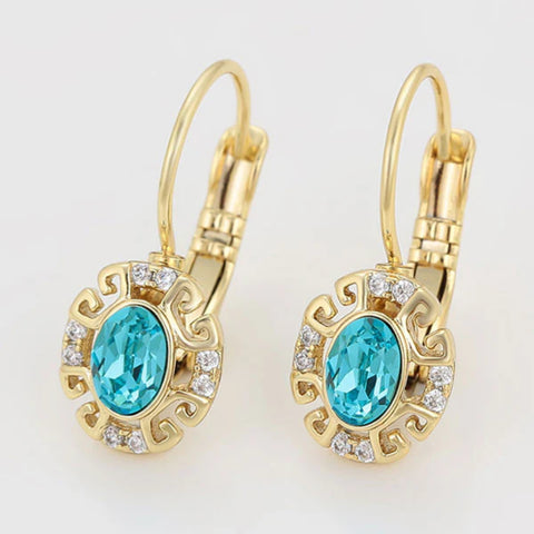 CR Charms Aretes Reflejo Turquesa, Alloy