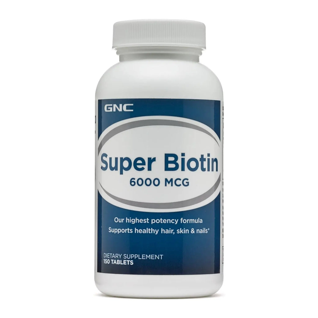 GNC Suplemento Alimenticio Super Biotina 6000mcg, 150 Tabletas