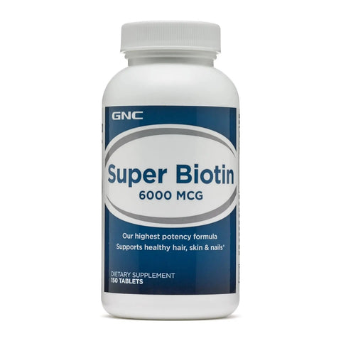 GNC Suplemento Alimenticio Super Biotina 6000mcg, 150 Tabletas