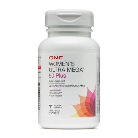 GNC Suplemento Alimenticio Womens Ultra Mega 50 Plus, 60 Cápsulas