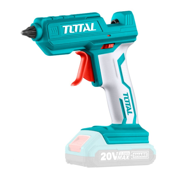 Total Pistola Inalámbrica Recargable de Silicón en Barra 20V, TGGLI2001