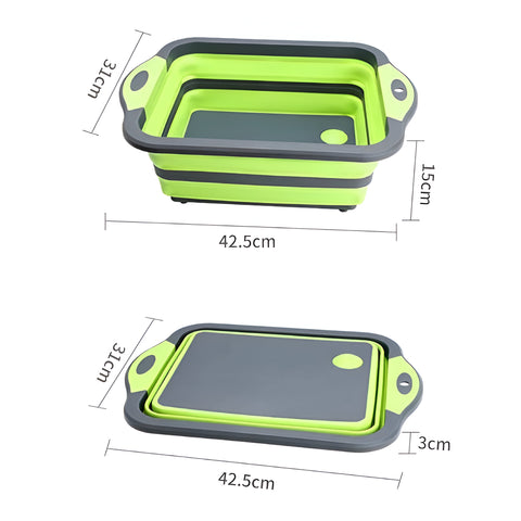 Miomu Tabla de Picar Plegable Multifuncional, Diseño 3 en 1