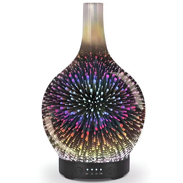 Miomu Difusor de Aromas Led Portátil, Diseño Fuegos Artificiales