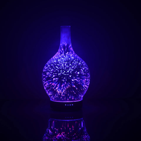 Miomu Difusor de Aromas Led Portátil, Diseño Fuegos Artificiales