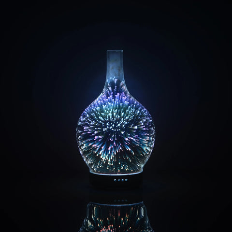 Miomu Difusor de Aromas Led Portátil, Diseño Fuegos Artificiales