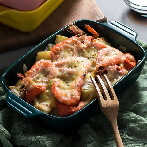 Miomu Bandeja de Cerámica para Horno, Diseño Rectangular