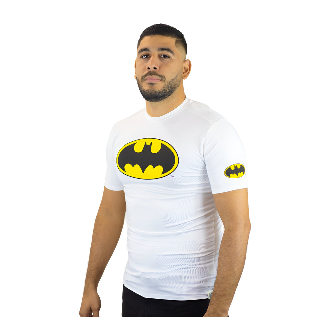 Miomu Camiseta para Caballero DC Comics Batman, Blanco