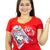 Miomu Blusa para Mujer DC Comics Harley Queen, Rojo