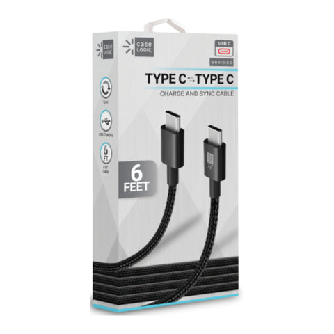 Case Logic Cable USB Tipo-C a Tipo USB-C, 1.8 Metros