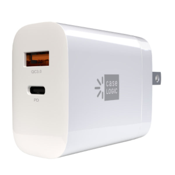 Case Logic Cargador de Pared Dual USB 65W BoostCharge, CL-PD-W6-105-WT