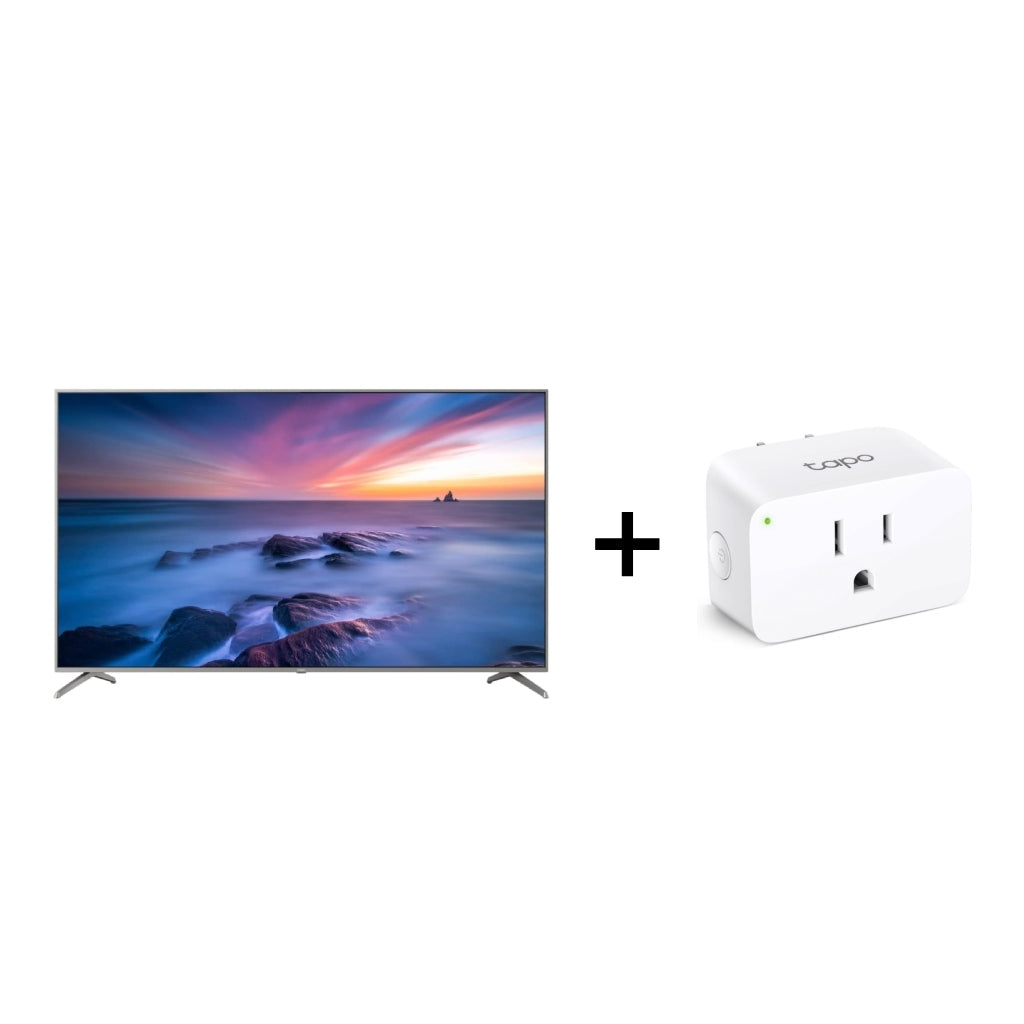 Chiq Pantalla 75" UHD 4K Smart, U75F8T + Gratis TP-Link Tapo Mini Enchufe Inteligente Wi-Fi Plug