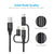 Choetech Cable USB a MicroUSB/Lightning/USB-C (LP0030)