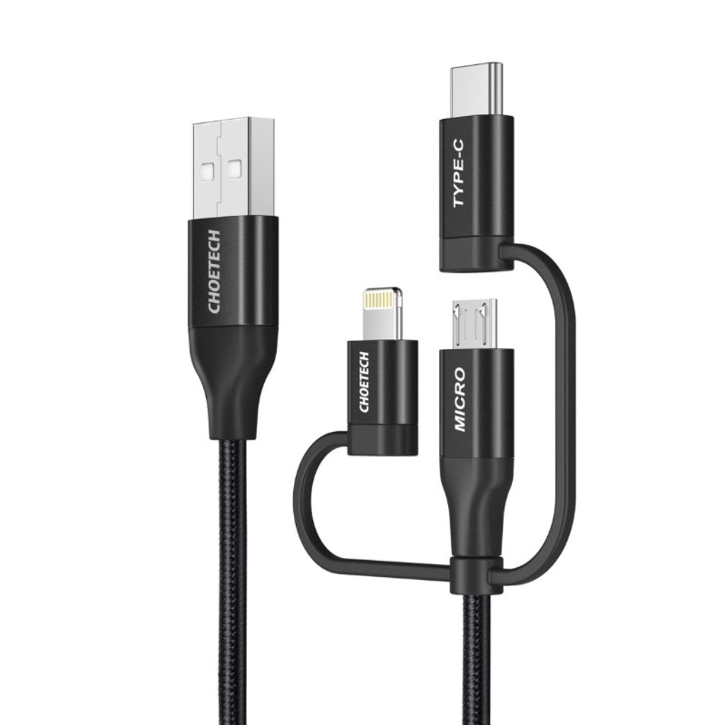 Choetech Cable USB a MicroUSB/Lightning/USB-C (LP0030)