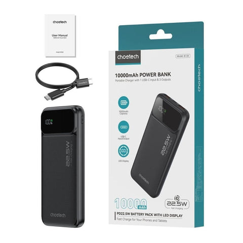 Choetech Power Bank Batería Externa Carga Rápida 10.000mah, B728