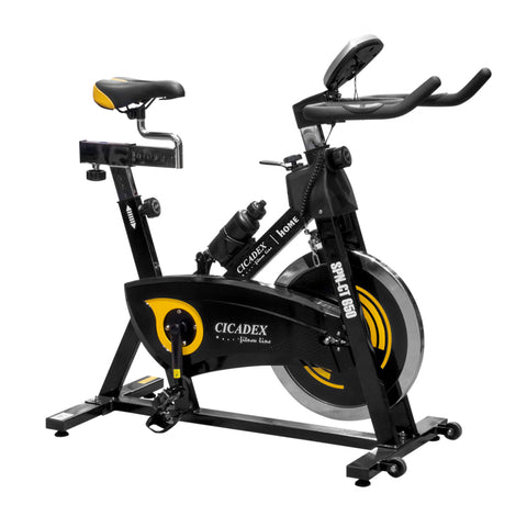 Cicadex Bicicleta Spinning con Disco Sólido de 18Kg, CT-650