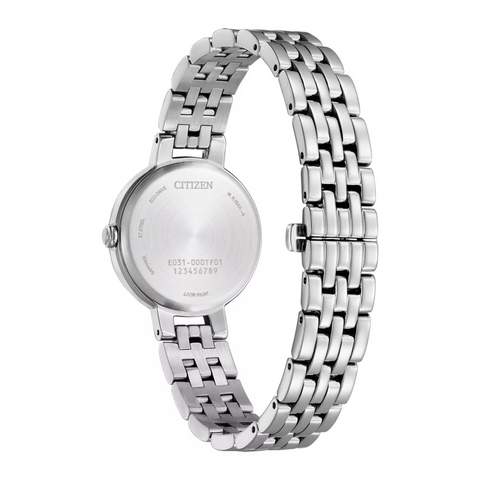 Citizen Reloj Analógico de Acero Inoxidable Eco Drive para Mujer, EM-099081L