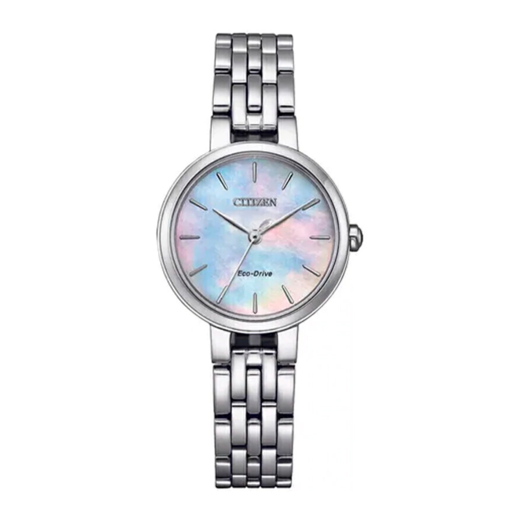 Citizen Reloj Analógico de Acero Inoxidable Eco Drive para Mujer, EM-099081Y