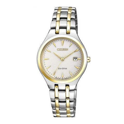 Citizen Reloj Analógico de Acero Inoxidable Eco Drive para Mujer, EW-248482B