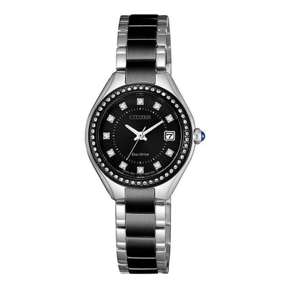 Citizen Reloj Analógico de Acero Inoxidable Eco Drive para Mujer, EW-255888E