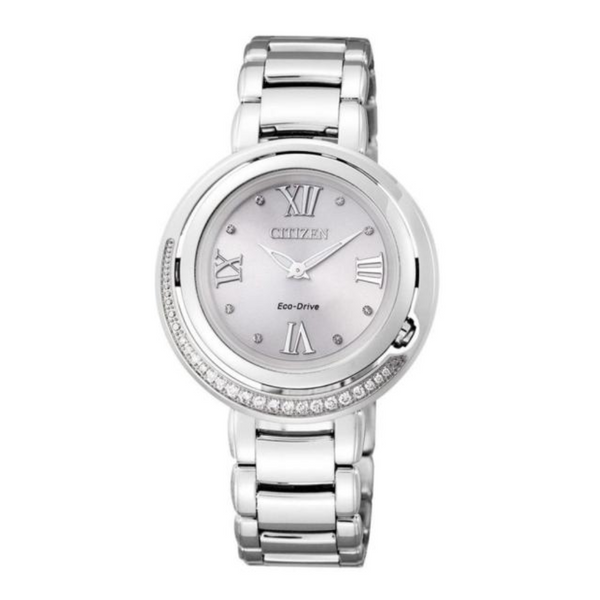 Citizen Reloj Analógico de Acero Inoxidable Eco Drive para Mujer, EX-112053X