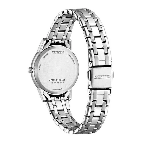 Citizen Reloj Analógico de Acero Inoxidable Eco Drive para Mujer, FE-124081L