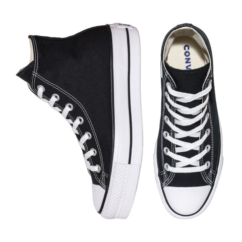 Converse negras 2025 plataforma altas kilos