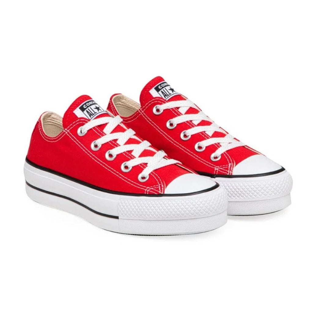 Converse Tenis Chuck Taylor All Star Lift Plataforma Rojo Low, Unisex