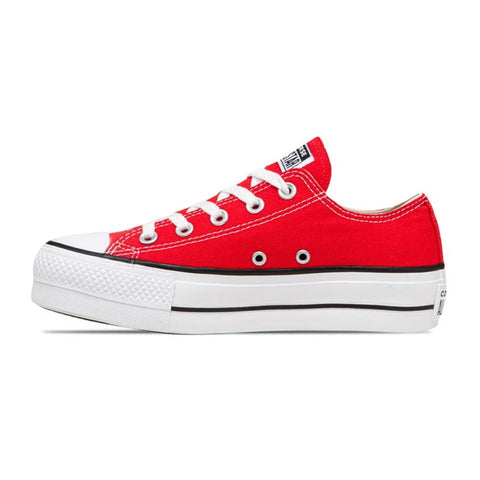 Converse Tenis Chuck Taylor All Star Lift Plataforma Rojo Low, Unisex