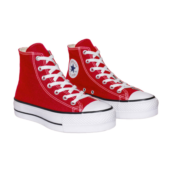 Converse Tenis Chuck Taylor All Star Lift Plataforma Rojo High, Unisex