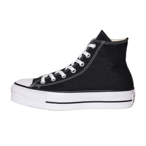 Converse negras plataforma altas grandes sale