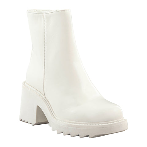 Coral Botines Polly White Off, para Mujer