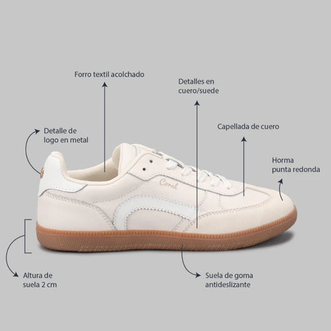 Coral Tenis Emporia 2 Cream, para Mujer