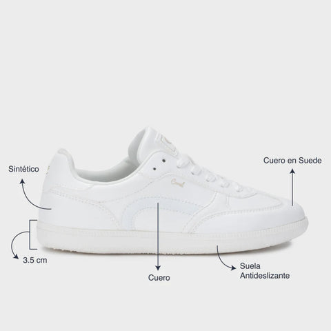 Coral Tenis Emporia All White, para Mujer