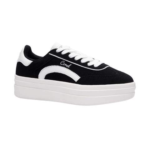 Coral Tenis Naoko Black/White, para Mujer