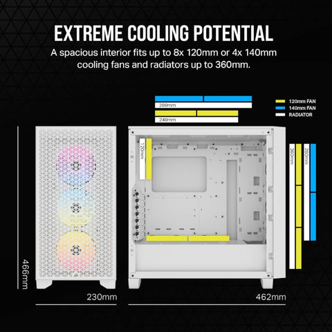 Corsair Case para Pc Gaming 3000d Rgb Airflow Mid-tower