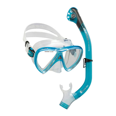 Cressi Set Gafas para Snorkeling Ikarus & Orion Dry para Adulto, 2 Piezas