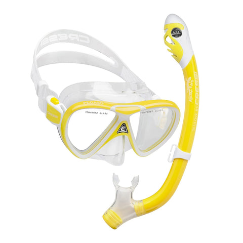 Cressi Set de Snorkeling Pegaso & Iguana Dry para Niño, 2 Piezas