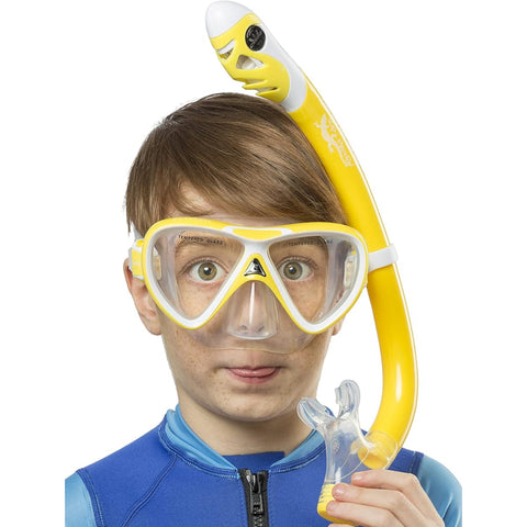 Cressi Set de Snorkeling Pegaso & Iguana Dry para Niño, 2 Piezas