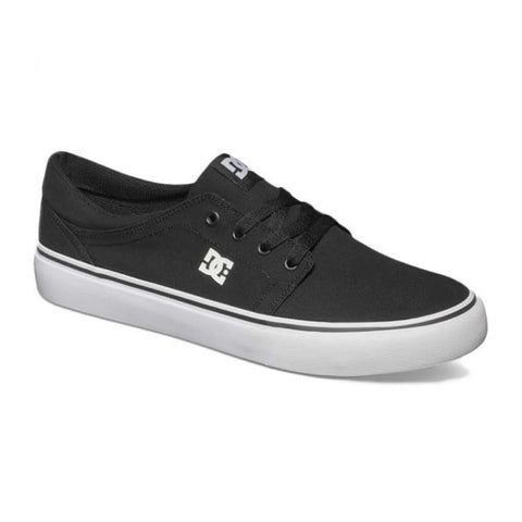 DC Shoes Tenis Trase TX Blanco/Negro, para Niño