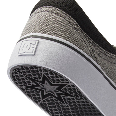 DC Shoes Tenis Trase  TX Gris/Blanco, para Hombre