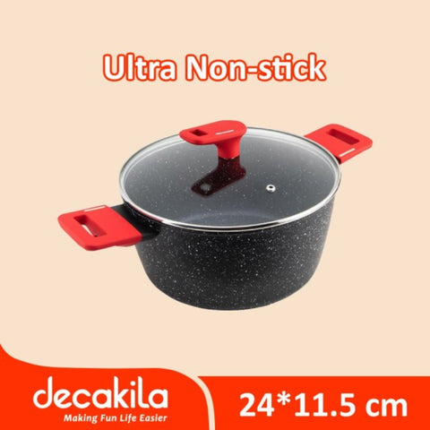 Decakila Olla Aluminio con Tapa 24 Cm, KMEP015B