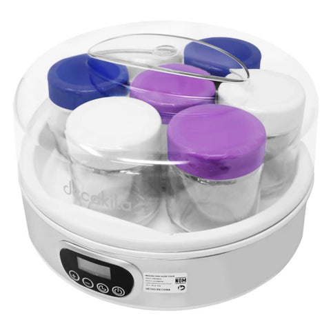 Decakila Máquina para Hacer Yogurt 7 Piezas (KUYM001W)